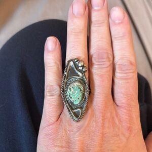 5/$25! Turquoise Silver Statement Ring